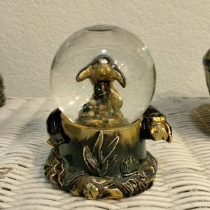 Miniature manatee glitter globe